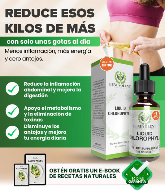 Clorofila Líquida Benevolent™ – Gotas Orgánicas Detox & Inmunidad